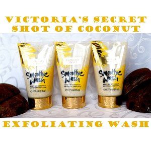 Victoria's Secret SHOT OF COCONUT Coconut & Fig Smoothie Wash Scrub X3 NEW